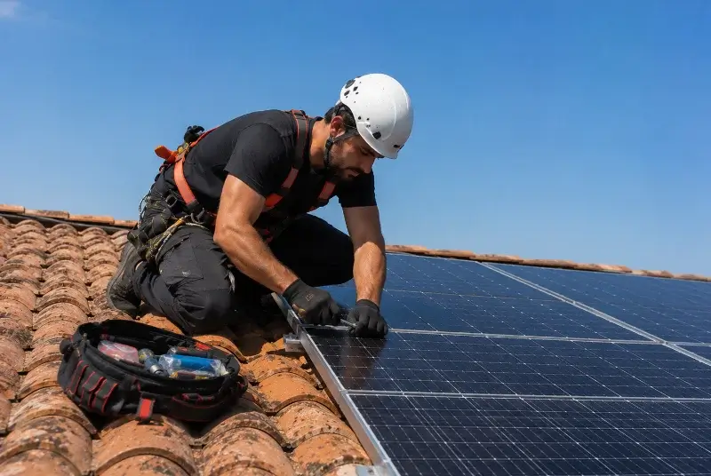 Maintenance et monitoring de panneaux solaires à la Crèche