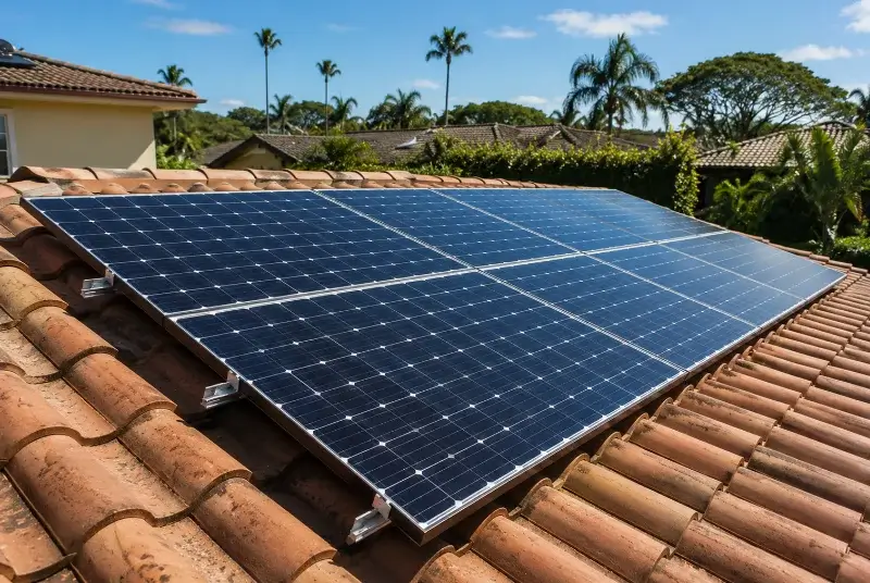 Installation de panneaux solaires à la Crèche